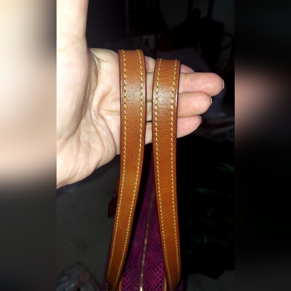 Dooney & Bourke CHARLESTON Purple and Tan Tote Bag - Picture 8 of 8